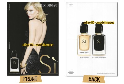 GIORGIO ARMANI Fragrances 2-Page Magazine PRINT AD 2016 CATE