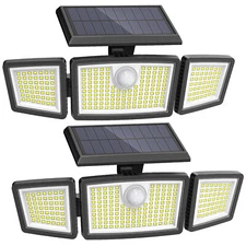 1/2Pack 225 LED Motion Sensor Solar Lights Outdoor Waterproof Security Lamp Wall