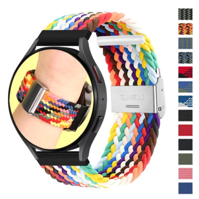 Für Samsung Galaxy Watch 7 6 5 4 3  Classic 2 Armband 20mm 22mm Nylon Geflochten