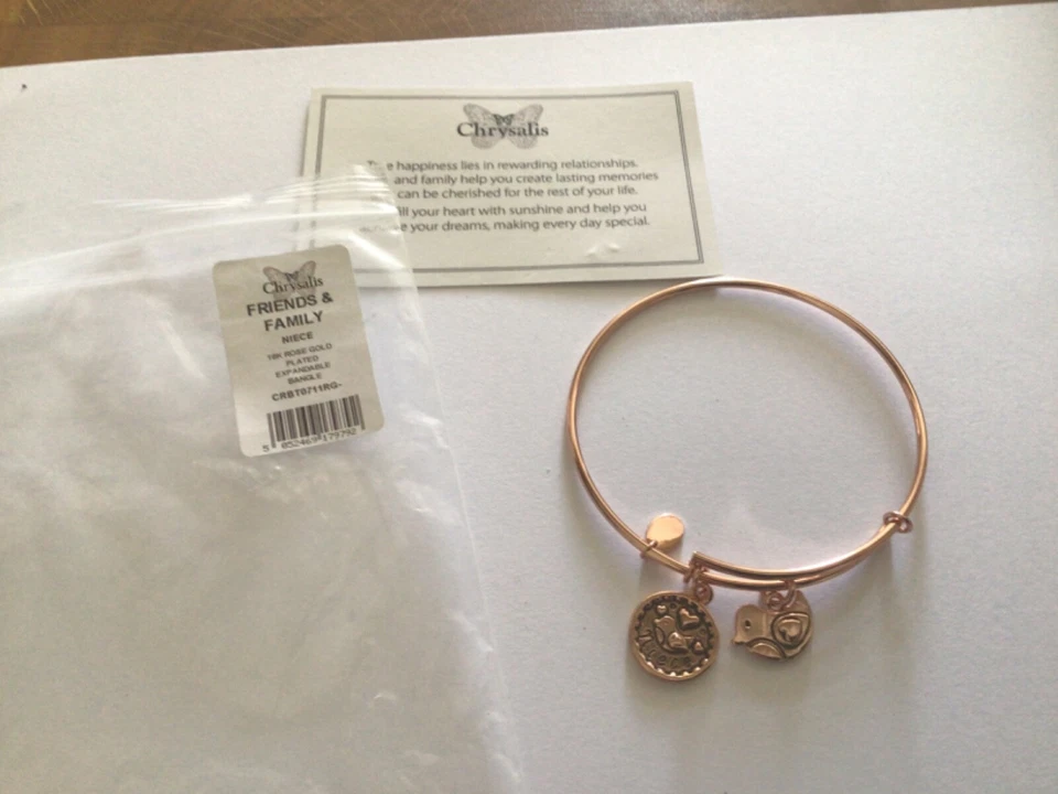 Pulseira expansível de sobrinha Chrysalis folheada a ouro rosa 18K - Imagem 4 de 4