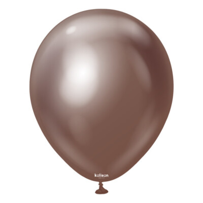 KALISAN Mirror Chocolate Brown Latex Helium Balloons 12 inch Metallic Shiny