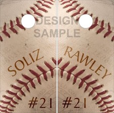 Old Baseball Name Cornhole Wrap Bag Toss Skin Decal Sticker