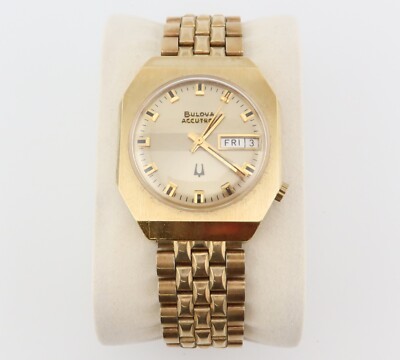 ACCUTRON BULOVA 2182 STAINLESS STEEL TUNING FORK MEN's WATCH