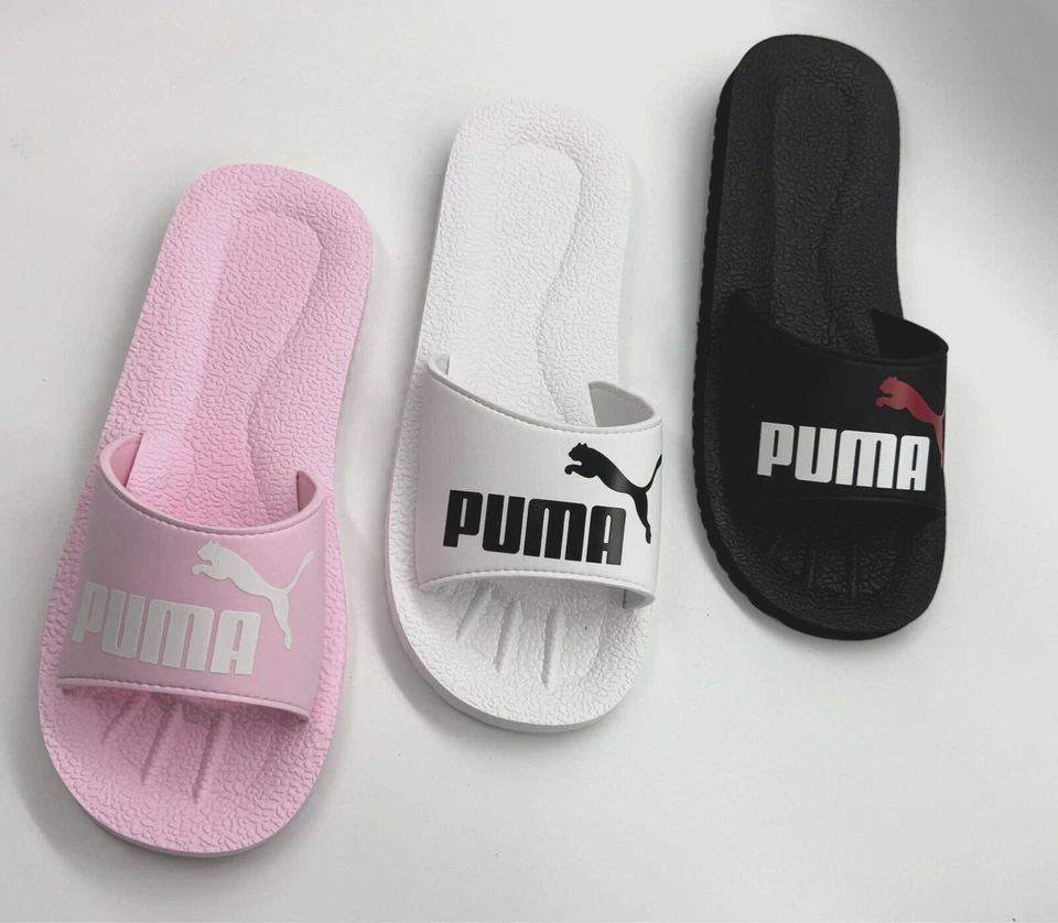 Puma Purecat Badelatschen Schlappen Schuhe Damen/Herren/Unisex Weiß/Rosa/Schwarz