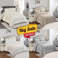 3 Piece Quilted Bedspread Set Jacquard Bridal Comforter Set with Pillow Shams.