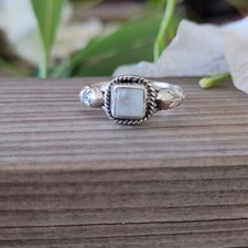 Rainbow Moonstone Ring,925 Sterling Silver,Bohemian Ring,Gift,All Sizes 3 to 14