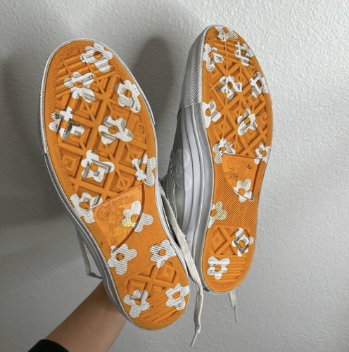 Converse X Golf le Fleur silver sneakers Sz 9.5 M 11.5 Women’s - Picture 5 of 6