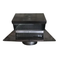 PE Builder's Best  Black Metal Roof Vent Cap 4 In. 
