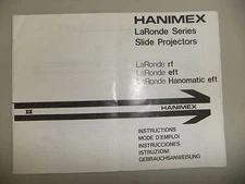 Instructions slide projector HANIMEX LA RONDE rf eft Hanomatic eft  CD/EMail