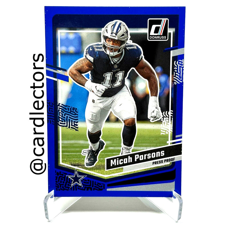 2023 Panini Donruss Football MICAH PARSONS #78 Press Proof Blue Parallel COWBOYS