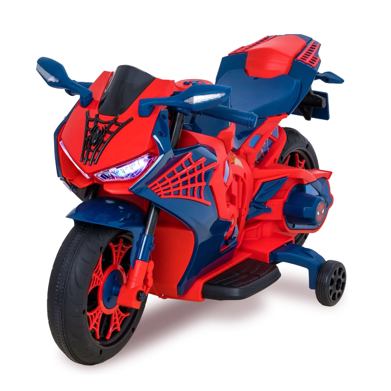 Kids Motorcycle Ride On Spiderman Design 6V Rechargeable Battery Ideal Gift NEW