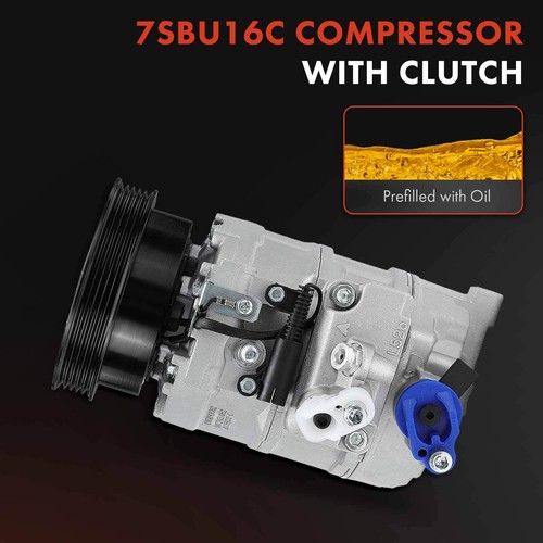 A/C Compressor w/ 7SBU16 Style for Land Rover Freelander Rover 75 1.8 JPB101450 - Picture 2 of 10