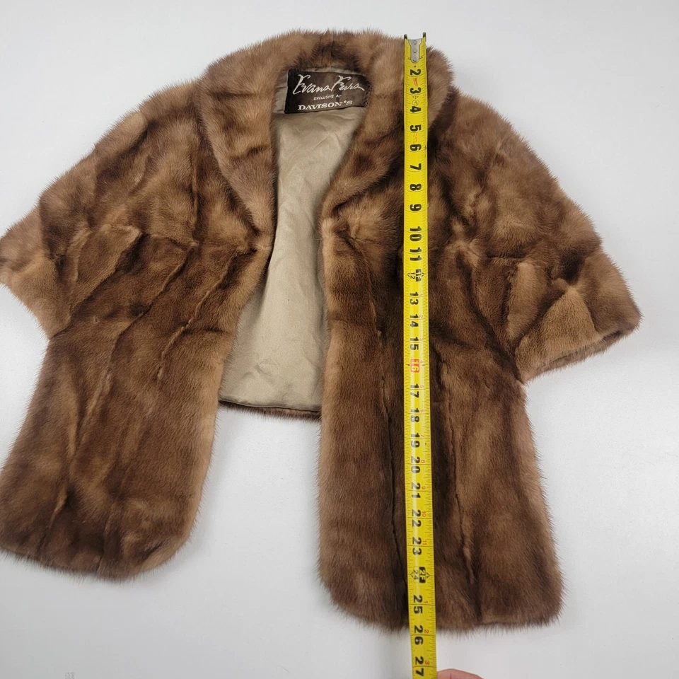 Abrigo de piel de visón vintage chal invierno ver fotos mujer M/L Evans pieles Davison's Foto 4 de 4