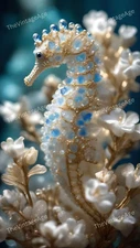 Lovely AI Seahorse  Digital Image Picture Photo Wallpaper Background Desktop Art