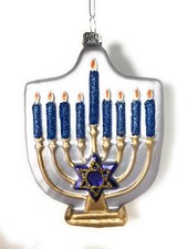 Menorah Glass Ornament 5 Inch Midwest CBK