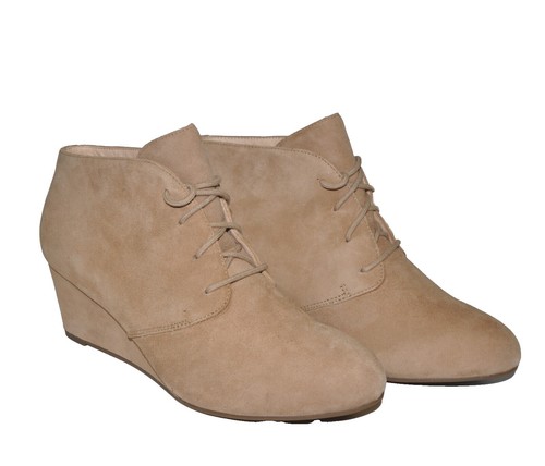 Womens Opening Ceremony Taupe Brown Suede Heeled Lace Up  display picture 1