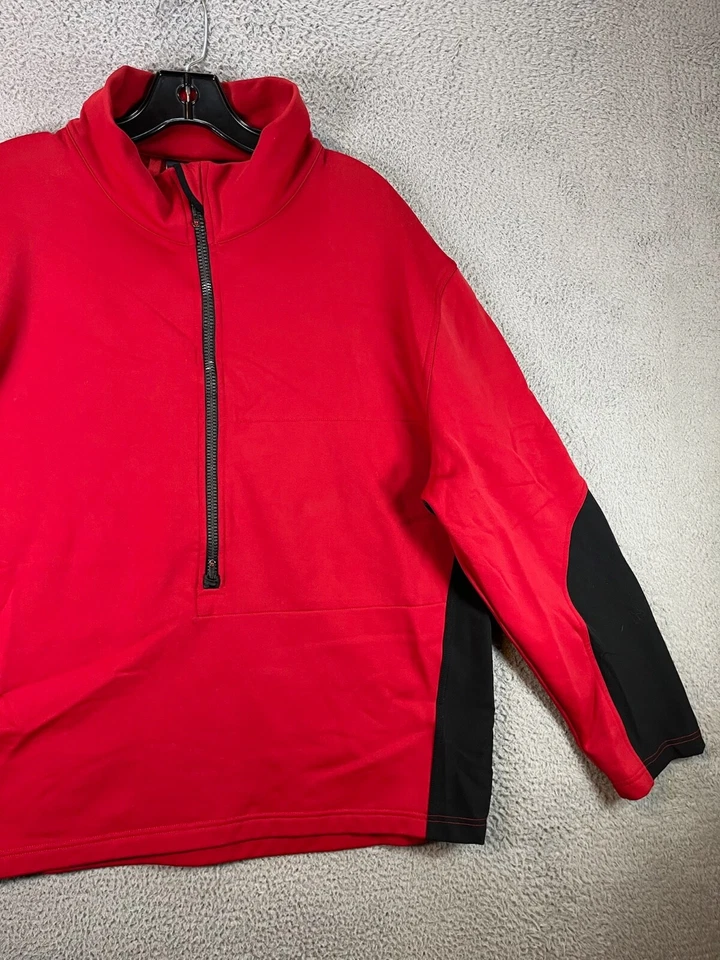 Chaqueta Victorinox Para Hombre XL Roja Softshell Tech Cortavientos Forrada de Vellón 1/2 Cremallera Foto 2 de 4