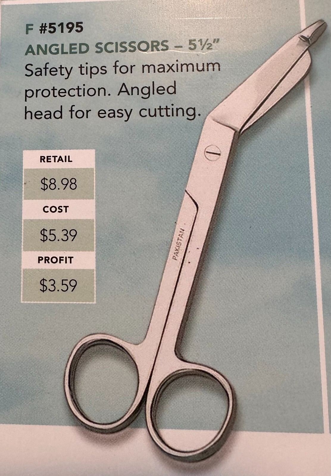 Angled Scissors High Carbon Steel. 5 1/2