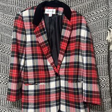 Vintage Woman s Fundamental Things Plaid Blazer