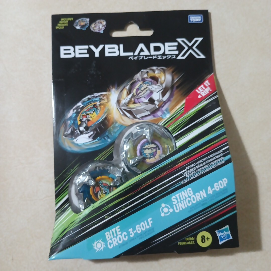 海外版ベイブレード Bitecroc & StingUnicorn Amazon.com: BEYBLADE X Bite Croc 3-60LF and Sting Unicorn 4
