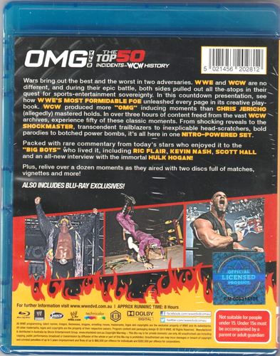 WCW - Omg! Top 50 Incidents WCW History : Vol 2 (Blu-ray, 2014, 2-Disc) Reg B - Picture 2 of 2