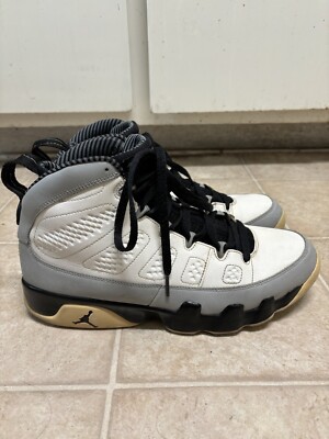 Nike Air Jordan 9 Retro Barons IX Shoes White Black Gray  display picture 2