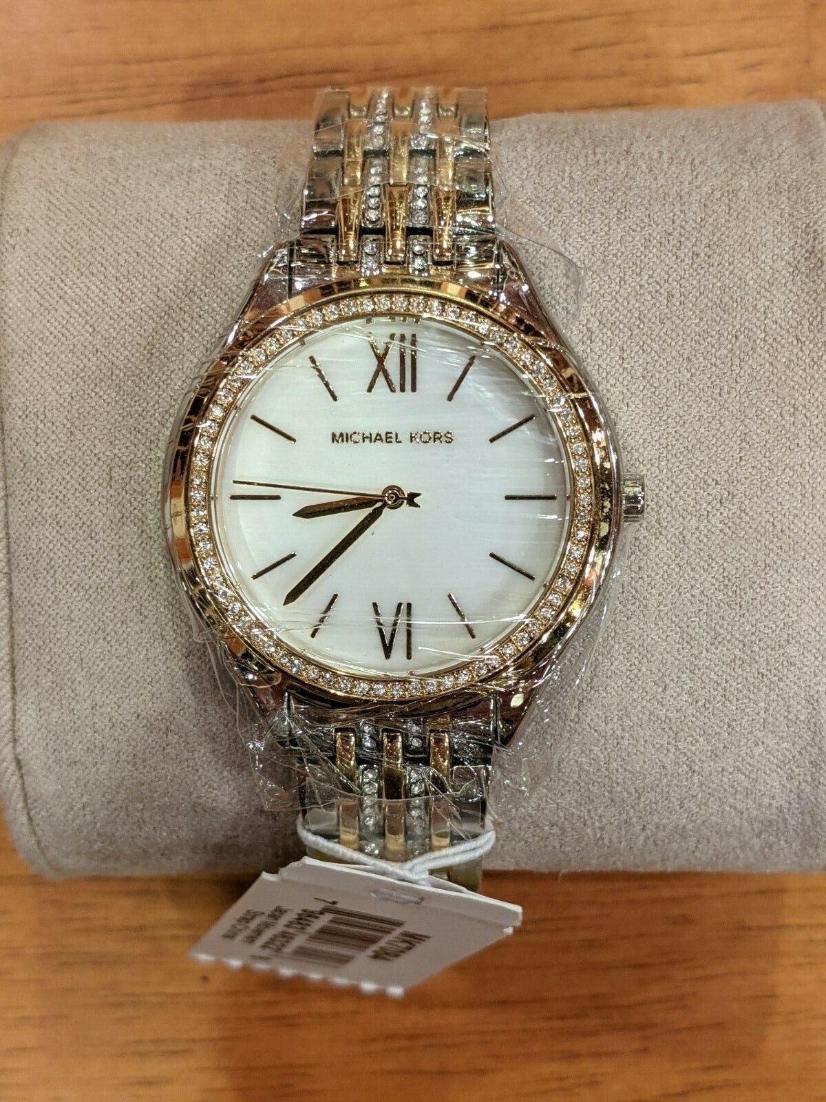NEW Michael Kors MK7084 Mindy Two Tone Stainless Steel MOP Women