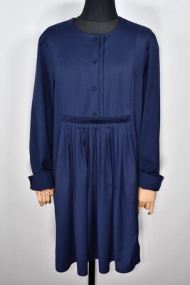 Cos Blue Pleated Dress PLEATED A-LINE MINI DRESS BLUE COS DK Cos Blue Pleated Dress PLEATED A-LINE MINI DRESS BLUE COS DK