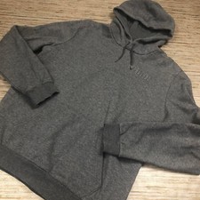 2978 Puma embossed Hoodie pocket fleece Sweatshirt GREY sz M