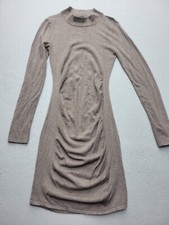 Express Women Dress Medium Brown Sweater Long Sleeve Knee Length Rayon Blend