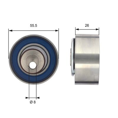 GATES T43156 Spannrolle, Zahnriemen für ALFA ROMEO,CHRYSLER,FIAT,FORD,LANCIA,TAT
