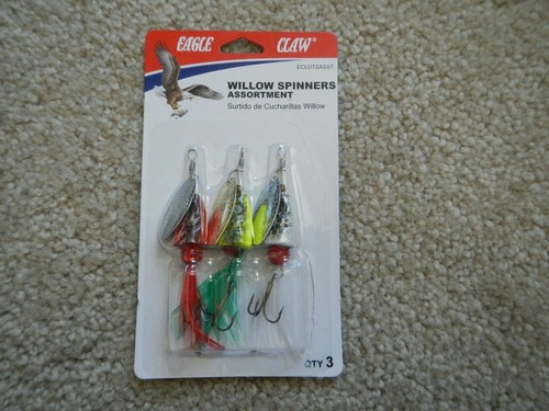 Eagle Claw Lake & Stream 3pk Willow Spinners ECLUTSASST - 第 1/2 張圖片