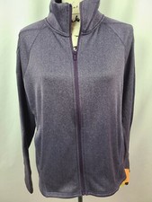 Champion C9 Women's Purple Herringbone Tech Fleece Full Zip Athletic Jacket New