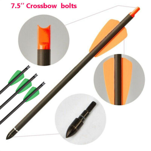 12pcs 7.5" Archery Arrows Carbon Bolts Arrows Fast Arrow Highly Accurate Bolts - Picture 23 of 33