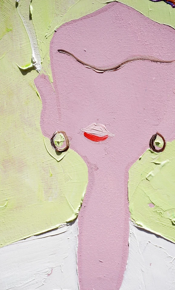 PINTURA AL ÓLEO FRIDA KAHLO - 12x16 pulgadas sobre lienzo estirado Frida Heaviness Foto 3 de 4