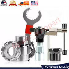 6x bike tool set w/3-in-1 freewheel removal wrench crank removal tool extractor