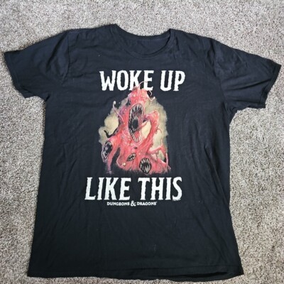Dungeons & Dragons ''Woke Up This Way'' Black Monster Size XL Short Sleeve Tee