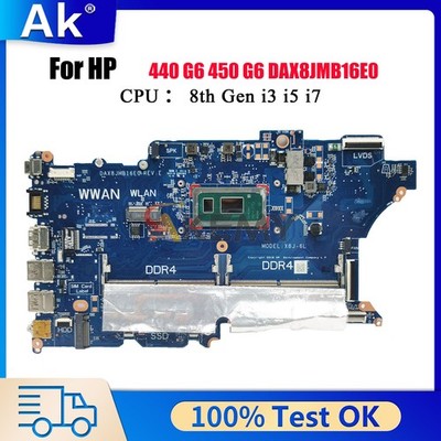 Laptop Motherboard For HP ProBook 440 G6 450 G6 DAX8JMB16E0 i3 i5 i7 L44884-601
