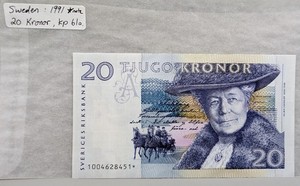 1991 SWEDEN 20 KRONOR *ASTERISK* (1) 1978 *CV* 5 Kronor. CRISP CONDITION