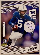 2022 Panini Chronicles Draft Picks Prestige Purple /49 Jahan Dotson Rookie RC