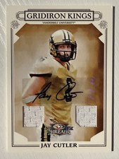 Jay Cutler 2007 Donruss Threads College Gridiron Kings Jersey Auto 02/25