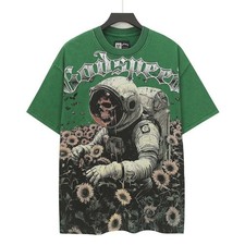 New Vintage Godspeed Skeleton Casual Loose Top Short Sleeved Tee Mens T-Shirt