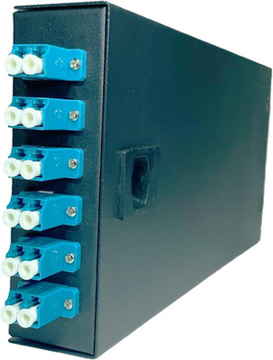 Fiber Optic Wall Mount Box with LC Couplers for Single & Multimode Cables