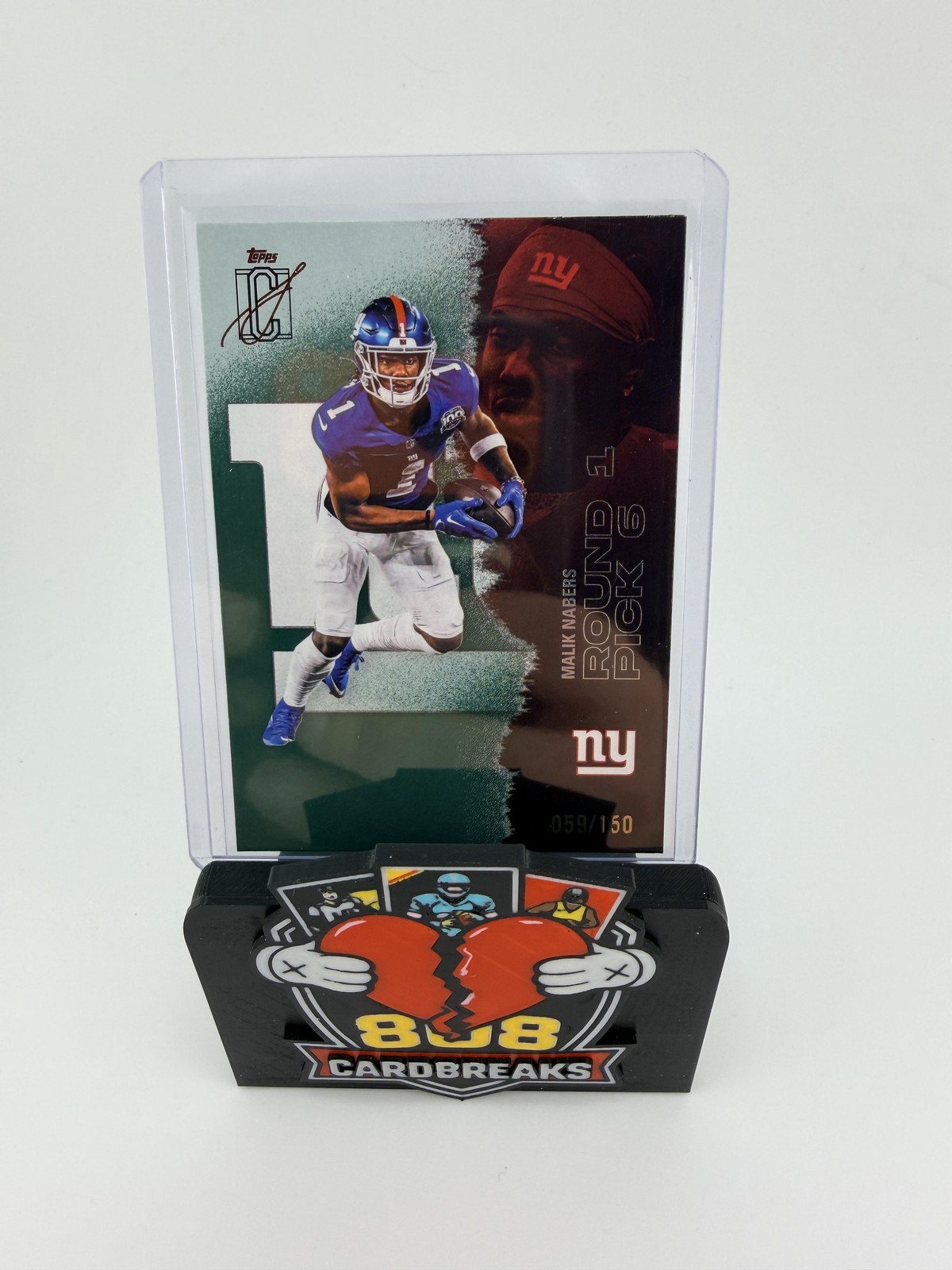 2025-26 Topps Signature Class Football #40 Malik Nabers Green 059/150