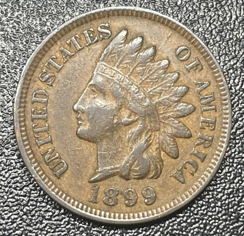 1899 Indian Head Cent Penny 1c XF Extra Fine Condition
