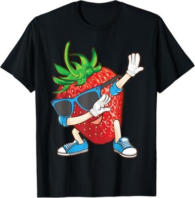 Cool Dabbing Strawberry Love Dancer Sweet Fruit Unisex T-Shirt S-5XL N2963
