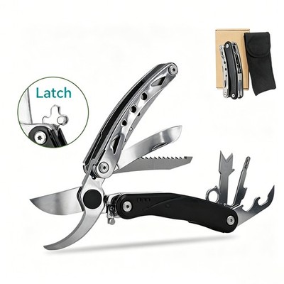 Folding Garden Pruning Shears Multitool Knife Saw 2 Colors Randomly Shipped
