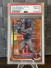 2022 Bowman 1st Edition - Austin Martin #BPPF-139 Orange Foil /25 (RC)