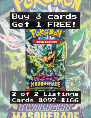 Pokemon TCG: Twilight Masquerade (#097-#166) CHOOSE YOUR CARD! All NM! Fast Ship