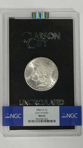 1884-CC $1 CARSON CITY GSA Hoard NGC MS65 Morgan Silver Dollar US Coin WOW!